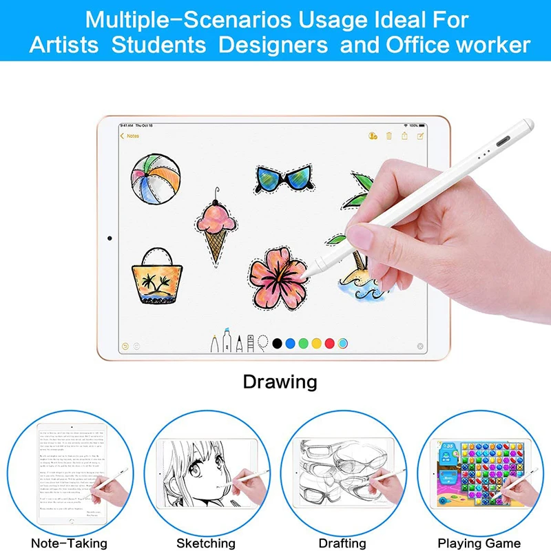 For iPad Pencil for Stylus Pen iPad Pro 11 12.9 2021 2020 2018 10.2 7th 8th 9th Generation for ipad mini 6 Air 3 4 Palm Rejectio image 3