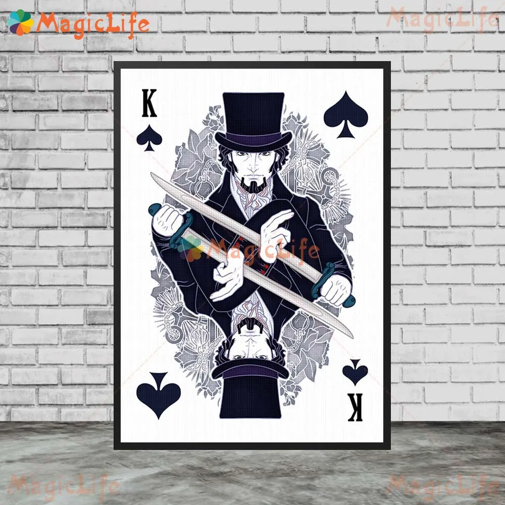 عد مونتي كريستو أوراق اللعب بوكر الرسم على لوحات القماش الجدارية ديكور المنزل جدار صور لغرفة المعيشة الملصقات غير المؤطرة #5