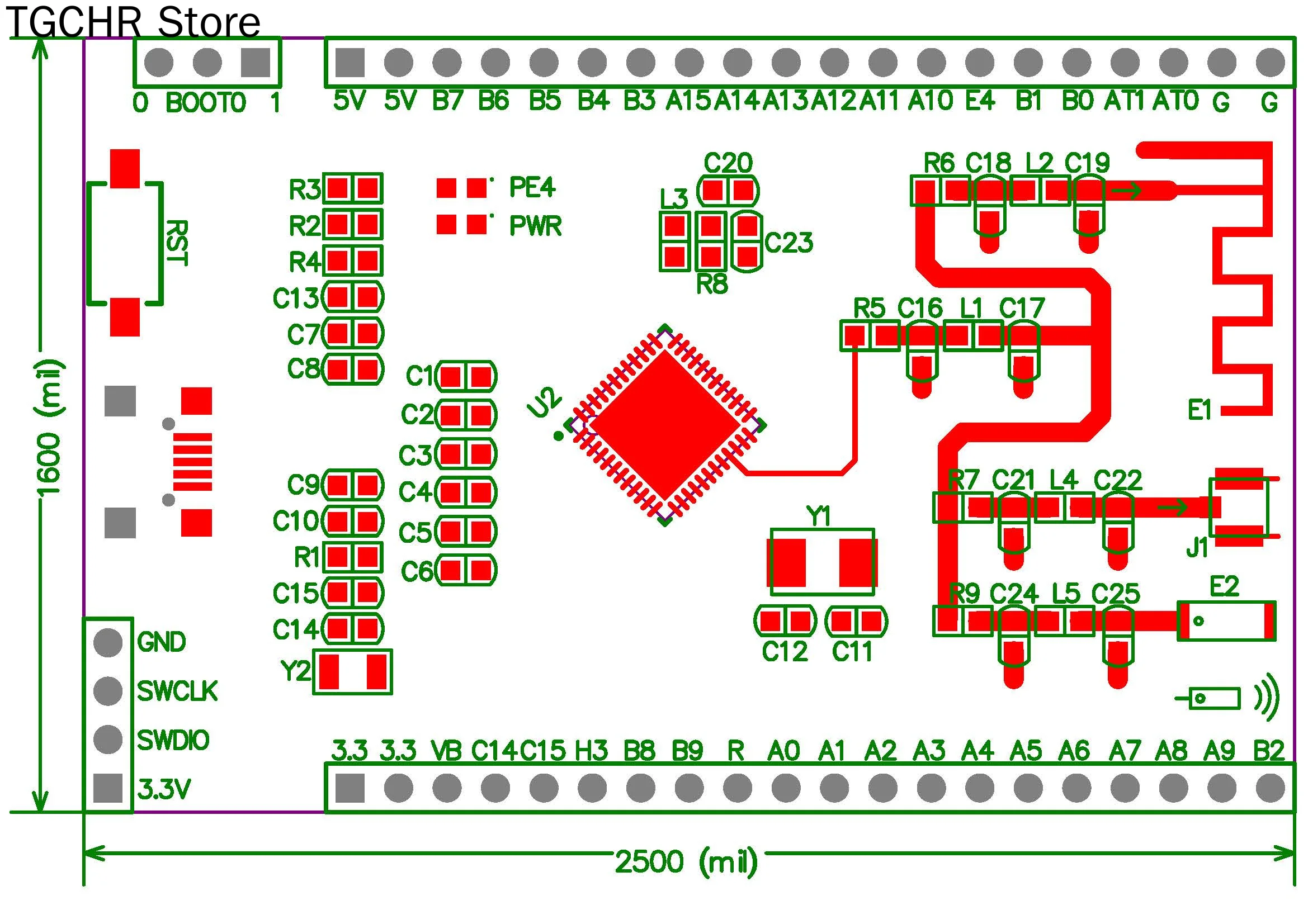STM32WB35CCU رقاقة واحدة نظام الكمبيوتر الصغيرة بلوتوث الأساسية مجلس تطوير قدرة عالية M4 مجلس التقييم Wb55