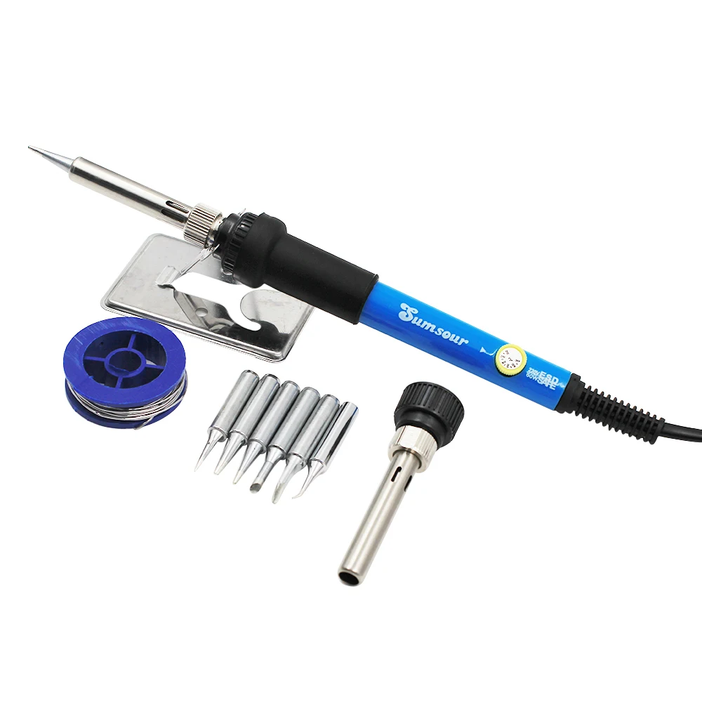New 220V 110V 60W Adjustable Temperature Soldering Iron Soldering Station Rework Station Repair Tool Electric Soldering Iron Kit