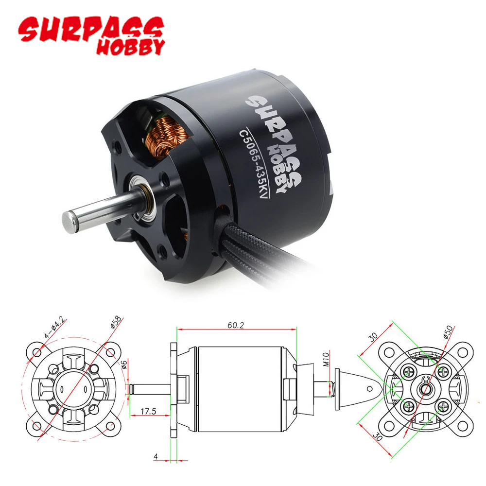 Surpass Hobby C5065 4130 335KV/435KV motore Brushless per FPV Drone Airpalne Aircraft Multicopters elicottero Quadcopter Toy