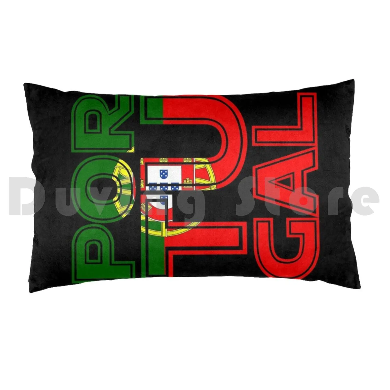 I Love Portugal Country Land Cut Flag Pillow case 40x60 11 I Love Portugal Football Team Winners Galo