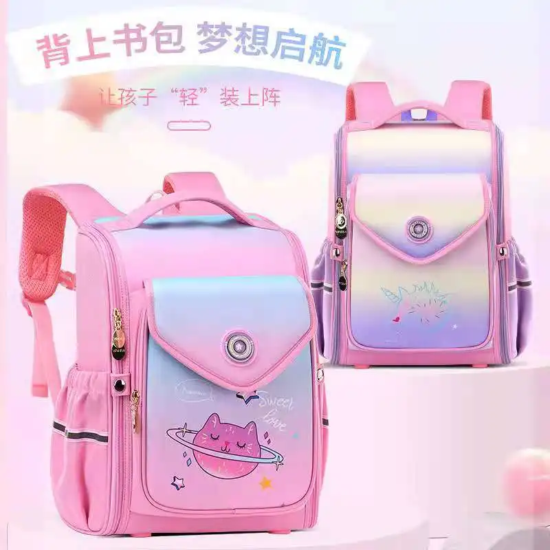 2021 New School Bags For Boys Girls Primary Student Orthopedic Shoulder Backpack Large Capacity Super Light Kids Birthday Gifts