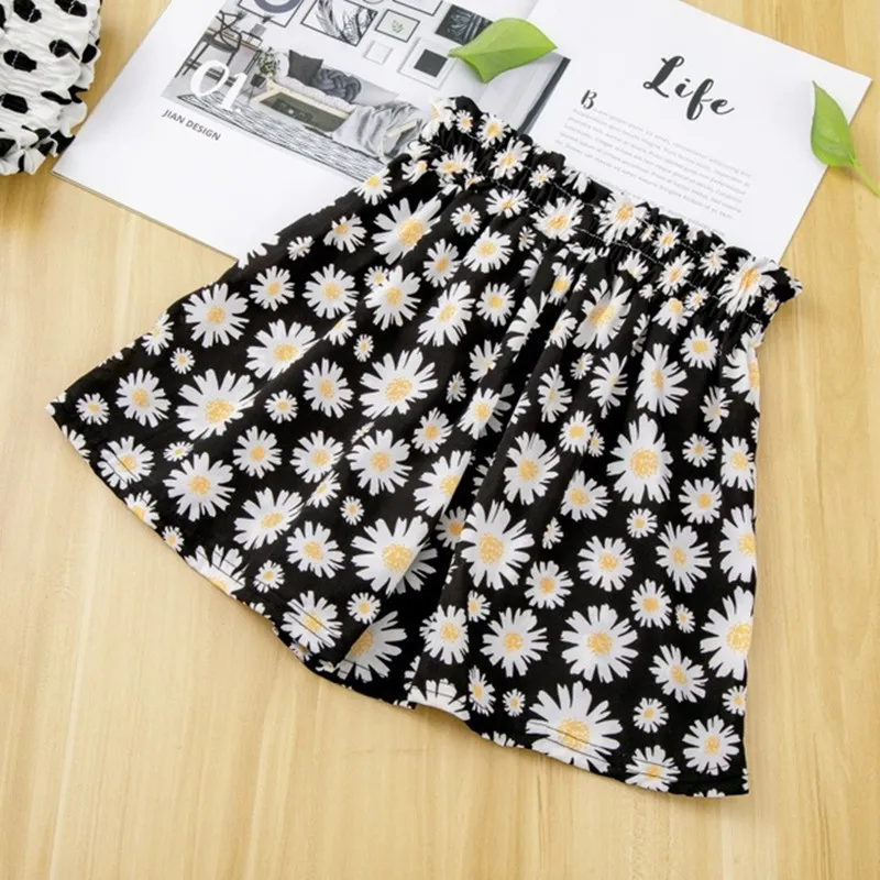 Pantaloncini per ragazze pantaloni per bambini sottili estivi moda Daisy Dot stampa gonna a vita alta pantaloni Casual Hot Beach Short 4-13Y vestiti