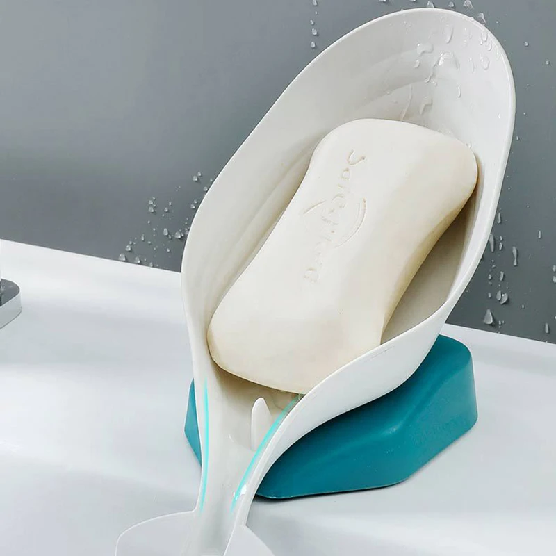 Dolphin Shape Soap Box Bathroom Soap Holder Dish Storage Plate Tray Bathroom Soap Holder Case Bathroom Supplies Bathroom Gadgets