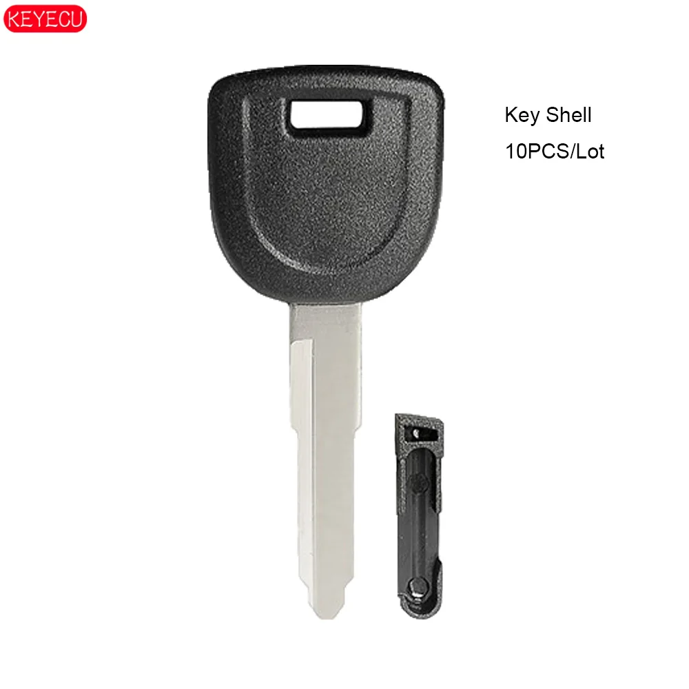 

KEYECU 10PCS/Lot Transponder Key Shell Case With Plug Fob for Mazda No Logo