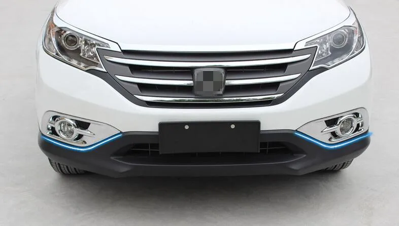 2 PCS Brand New ABS Chrome Car Front Fog Light Lamp Headlights Cover Trims For Honda CR-V 2012-2014 Car Styling Auto Accessories