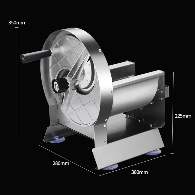 قطاعة تجارية من الفولاذ المقاوم للصدأ شرائح بطاطس شرائح ليمون مقطعة لتقطيع الفواكه والشاي الجاف سمك قابل للتعديل لتقطيع الفواكه