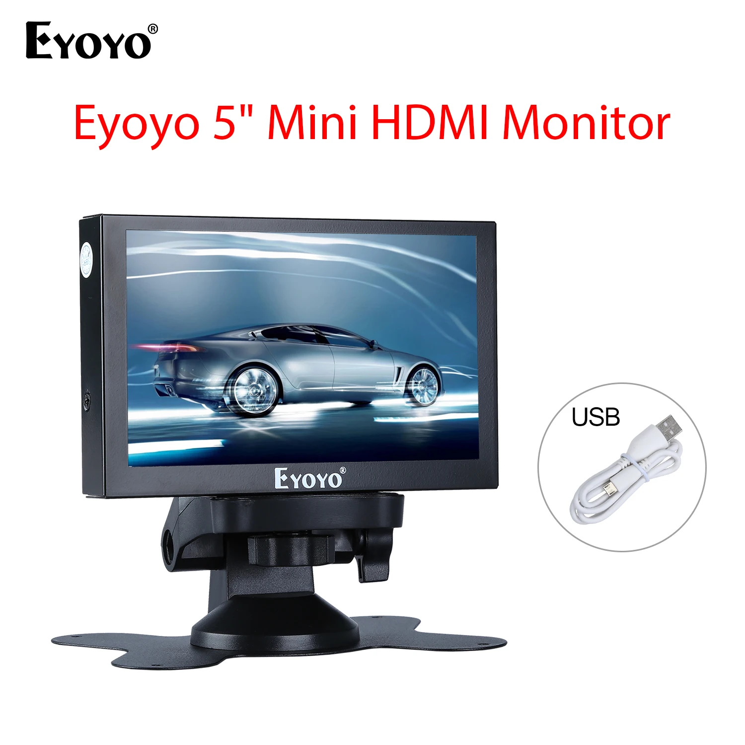 

5 Inch HDMI Monitor pc with VGA BNC AV Port Home Security CCTV Fast Ressptonse Car RearView portable mini monitor LCD Display