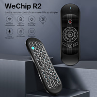 Wechip R2 Remote Control 2.4G Wireless Voice Air Mouse IR learning Intaertia Sensing Mini Remote Control Keyboad for TV Box PC