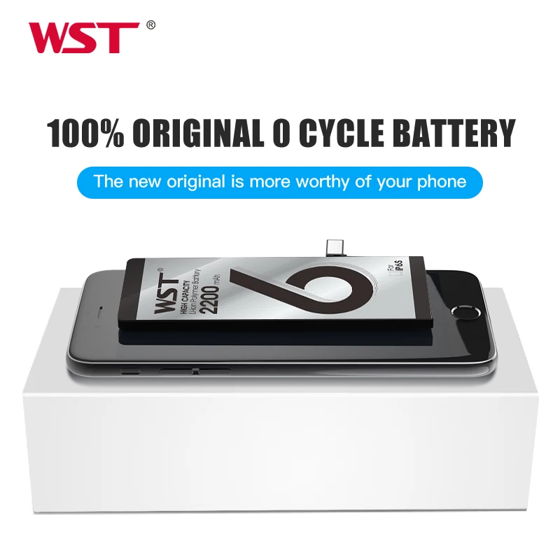 WST Original Battery for Apple iPhone 6S High Capacity 2200mAh Replacement Batteries for iPhone6S With Free Tools Sticker