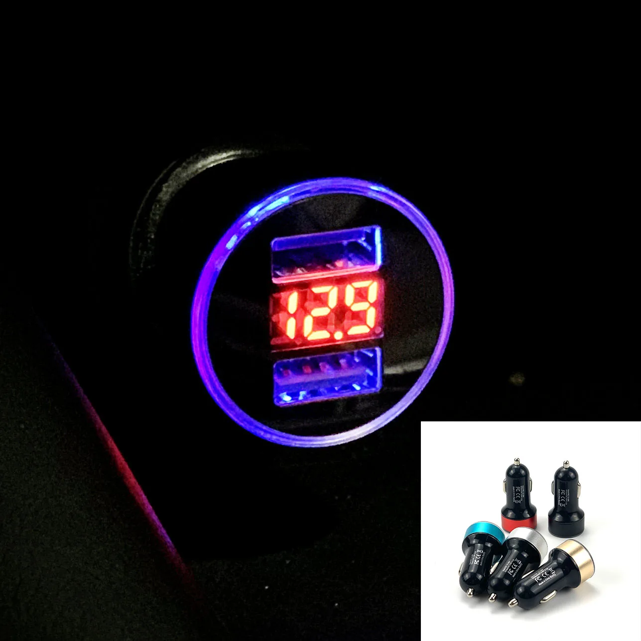 3.1A Dual USB Car Charger LED Display For Toyota Aqua Camry Corolla RAV4 Yaris Highlander Land Cruiser PRADO Reiz Succeed Vitz