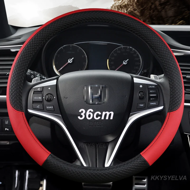 36cm Car Steering Wheel Cover Size S PU Leather for Honda Civic Ciimo Jade SUZUKI Alto LINGYANG NISSAN Juke Toyota Aqua Prius