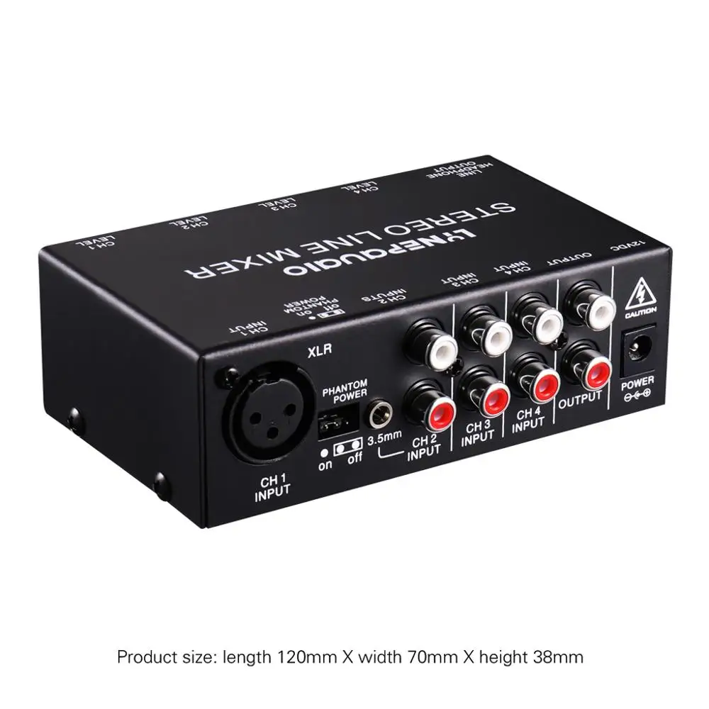 

Five Channel Stereo Microphone Mixer With Earphone Monitoring