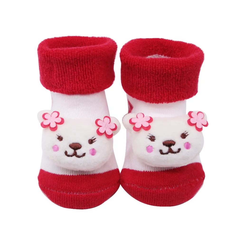 Baby Girls Clothes Infant Socks Newborn Cotton Boys Girls Anti-Slip Socks Cartoon Bell Socks Baby Accessories Baby Socks Cheaper