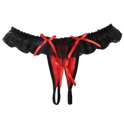 Women Lace Open Crotch Sex Panties Transparent Crotchless Erotic Underwear Sexy Lingerie Female Thongs And G Strings Sex Clothes