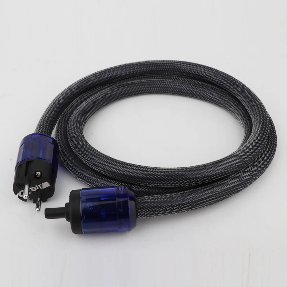 

Hifi PC OCC copper Audiophile Power Cords EU Power Cable With C7 Figure 8 IEC AMP Turntable Power Extension Cable
