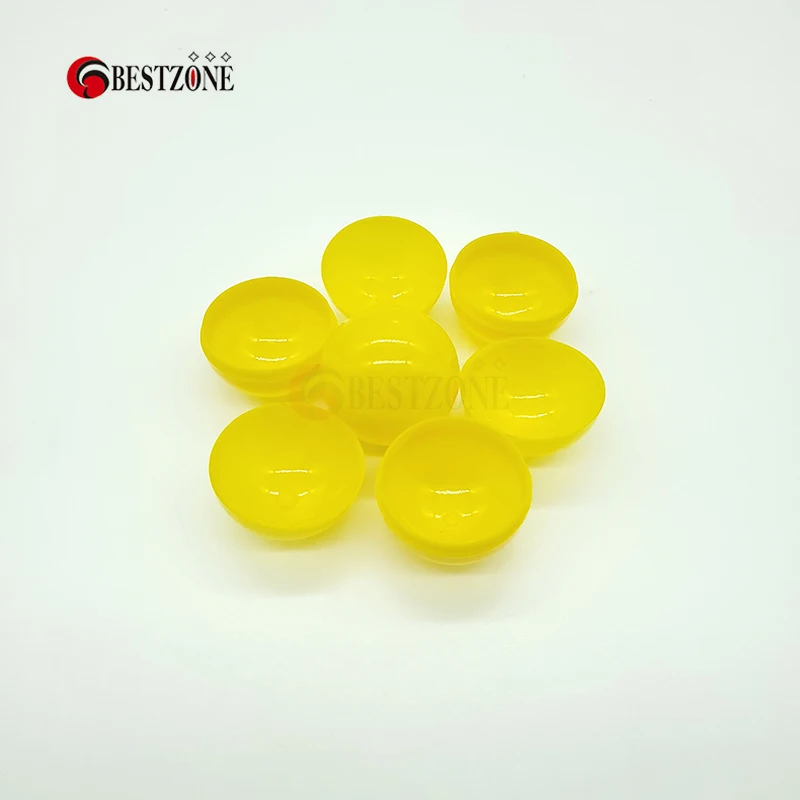 Jouet en plastique africain PP pour enfants, capsules souples et rondes, distributeur automatique d'extérieur amusant, diamètre 40mm, jaune, 20 pièces par lot