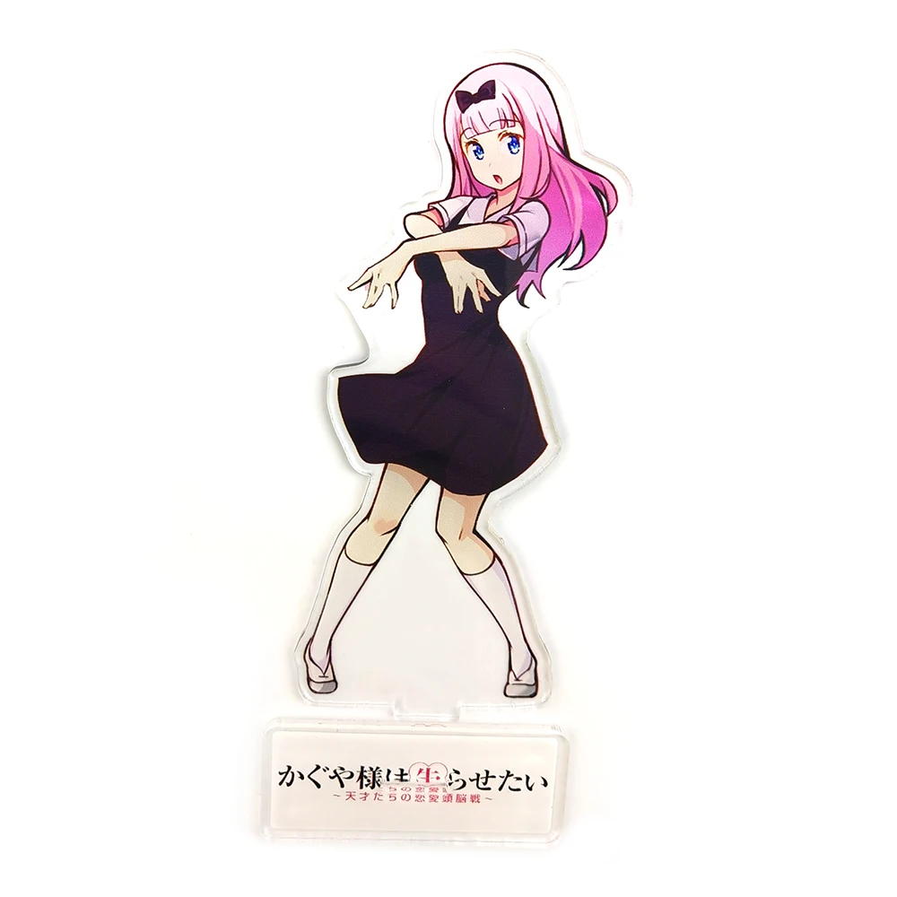 Kaguya sama wa Kokurasetai Tensaitachi no Renai Zunousen Shinomiya Chika acrylic stand figure model plate holder anime