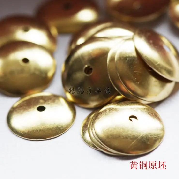DIY Supply-60 Pieces Raw Brass Finding Bead Caps-12mm (502C)