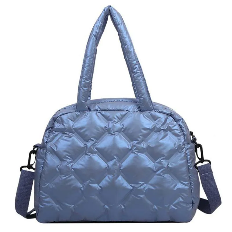 2023 Winter Women Space Padded Down Bag Large Capacity Quilted Handbag Shoulder Bag Female Cotton Shell Tote Crossbody Bag Мисс