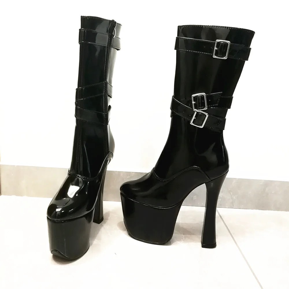 Women's Boots Sexy  Round Toe Party Boots Chunky Heel  SM  Mid-Calf Boots  US Size 5-13 No.dx2008