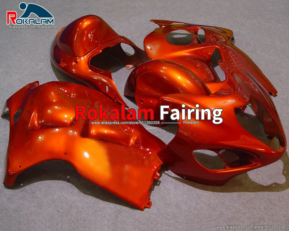 

Aftermarket Cowlings For Suzuki GSXR1300 Hayabusa 1999 2007 GSX-R1300 99 02 05 07 Orange Motorbike Fairing (Injection Molding)