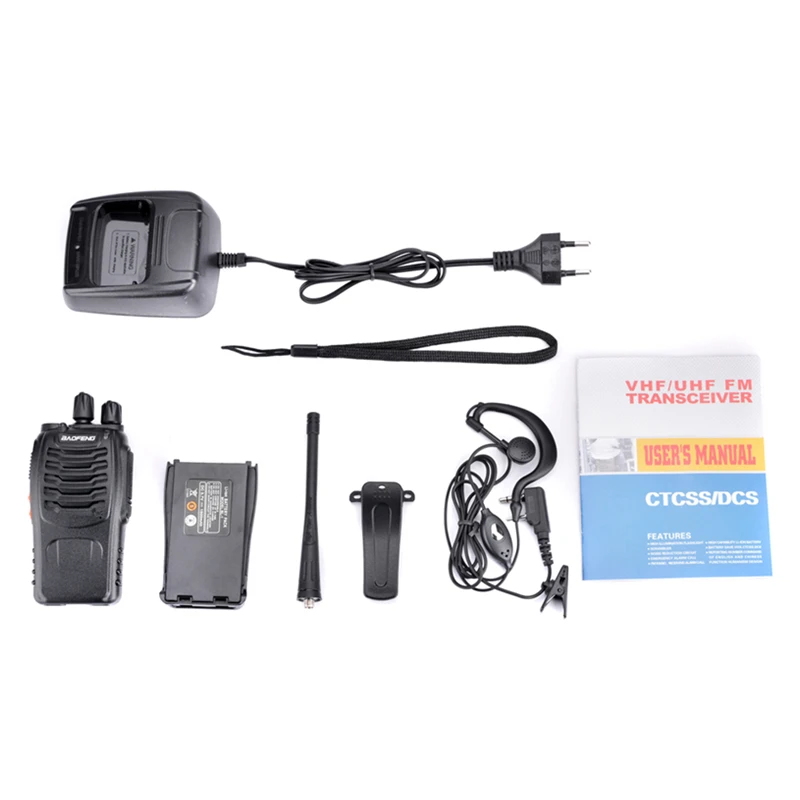 2PCS 100% Original Baofeng bf-888S Walkie Talkie Portable Radio Hotel Communicator Handheld Transceiver Cb Radio BF 888S Station