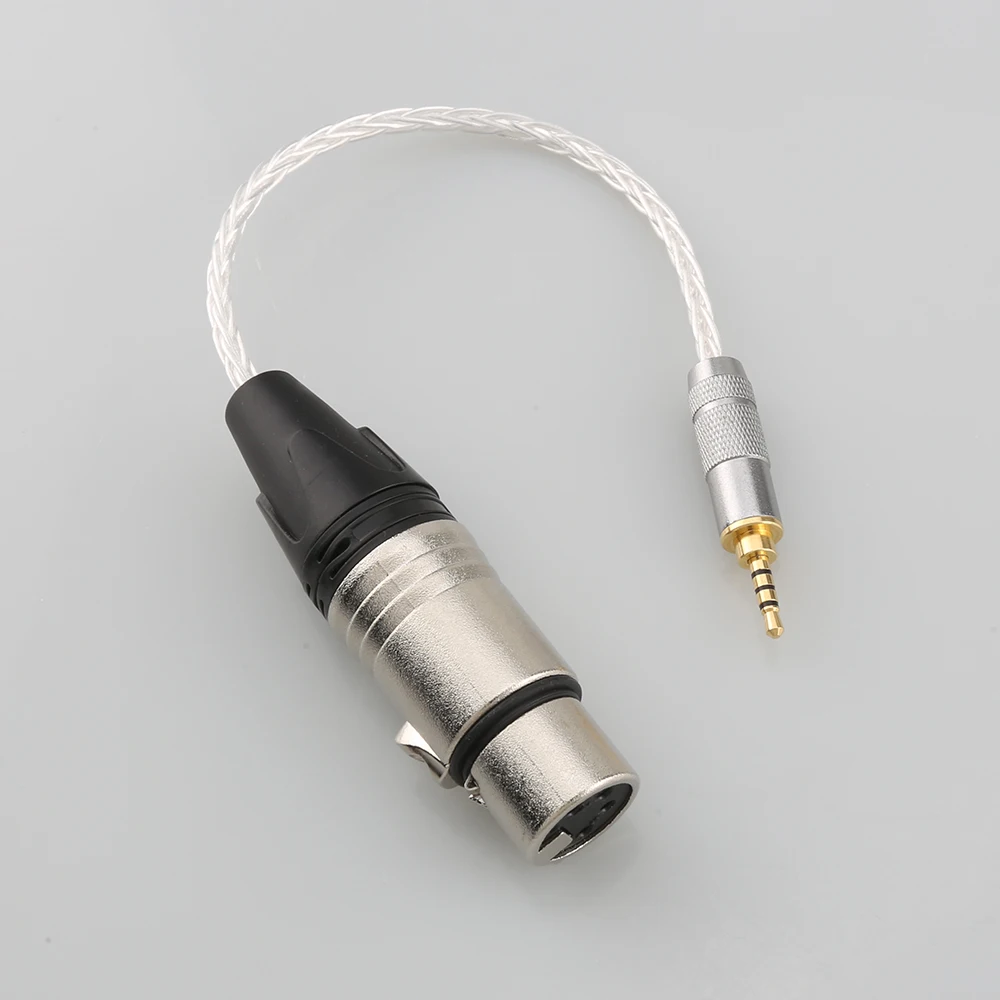 Audiocrast Silver Plated 2.5 to XLR Cable 2.5mm TRRS Balanced Male to 4pin XLR Balanced Female Audio Adapter Cable