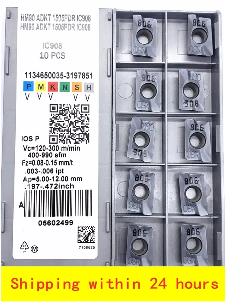 Imagem -04 - Inserções de Carboneto Cnc Cortador de Torno Ferramenta de Fresagem Adkt 1505 Hm90 Adkt1505 Ic908 de Alta Qualidade