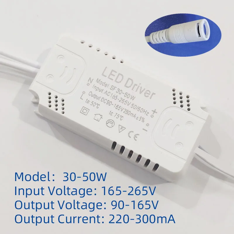 LED Driver 24W 36W 50W 58W 60W 68W 80W LED Power Supply Unit Lighting Transformers For LED Lights Panel Lamp Driver DC connector