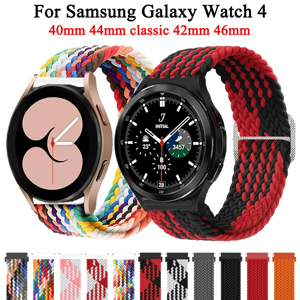 20mm pulseira de relógio inteligente para samsung galaxy watch 4 40mm 44mm banda samsung galaxy watch4 clássico 42mm 46mm 3 41mm ativo