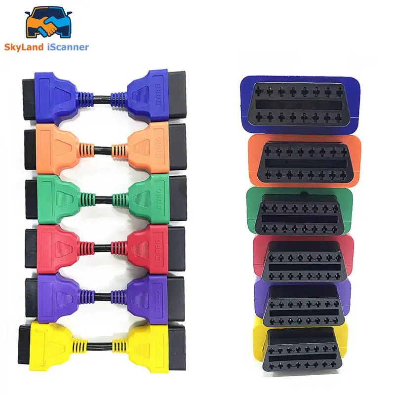 

OBD 2 16 Pin Extension Cable 13 CM Many Colors Male to Female Interface easy to use OBD2 Car Diagnostic Tool