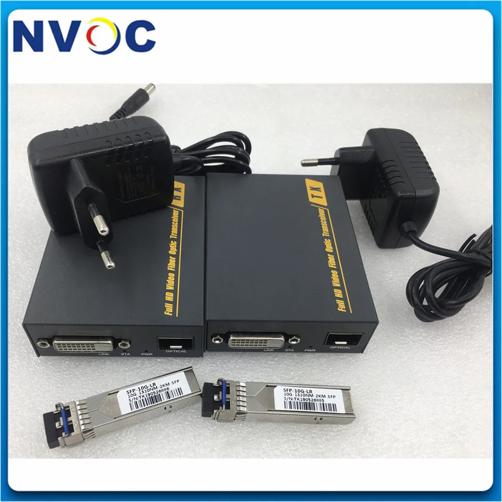 THF123DKM 4K*2K DVI Over Fiber Optic Converter 2KM With No Delay Loss Supported Keyboard And Mouse DVI Optical USB KVM Extender