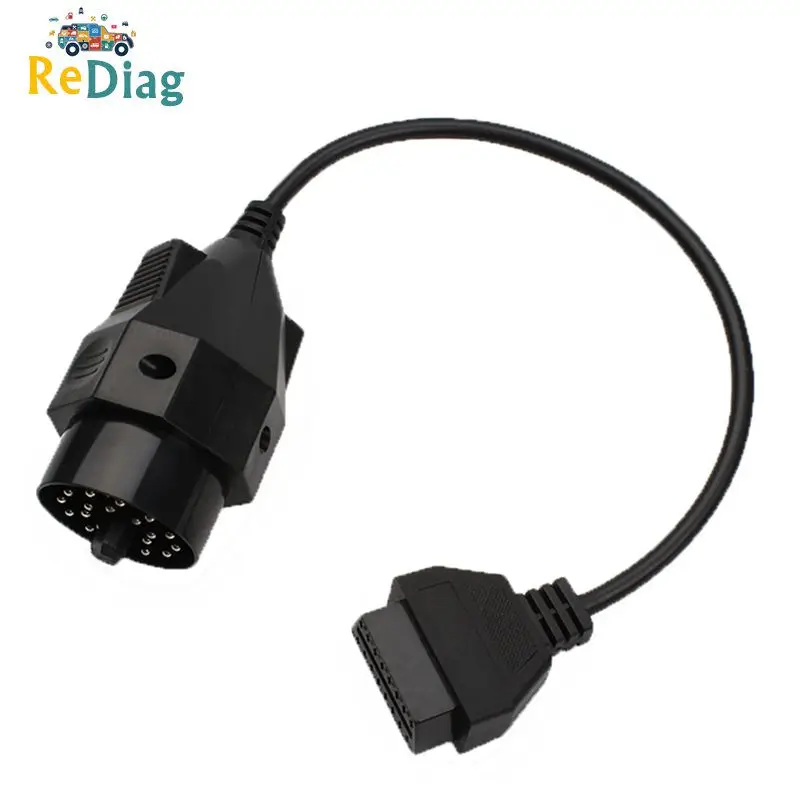 10PCS/LOT Car Diagnosis Cable Adapter for BMW 20 Pin Male Port to 16 Pin Connector Auto OBD2 OBDII 20pin 16pin for ECU