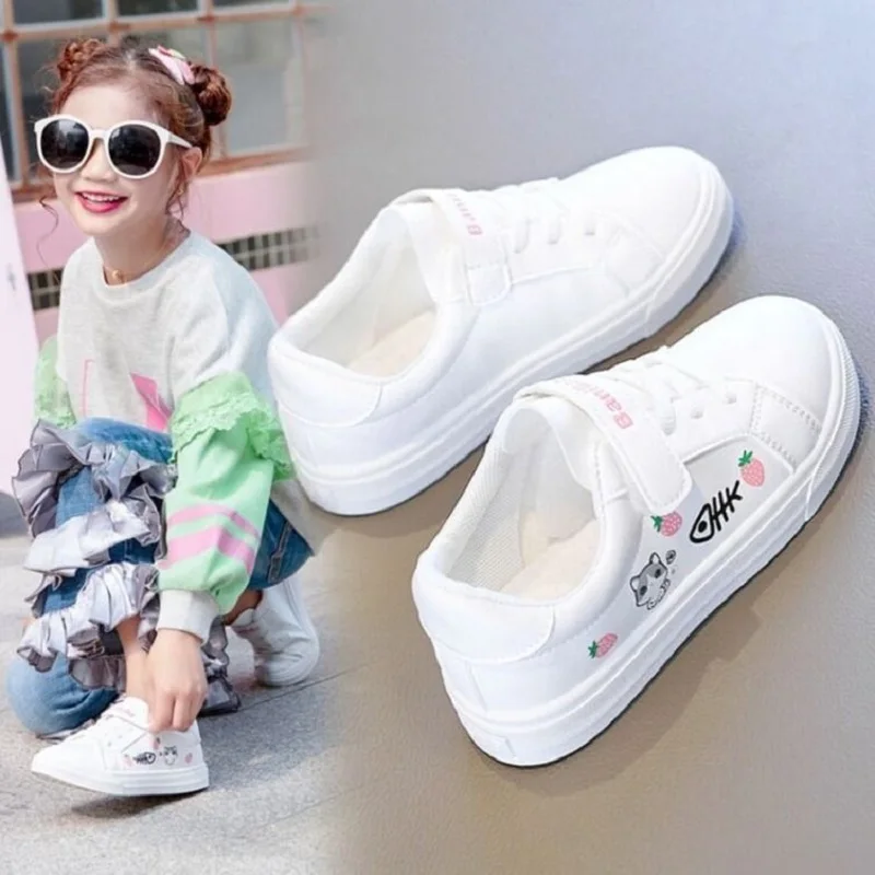 Kids Sport Shoes Running Shoes Girls Sneakers Tenis Infantil Pink Breathable Antislip Children Shoes Size 27-37