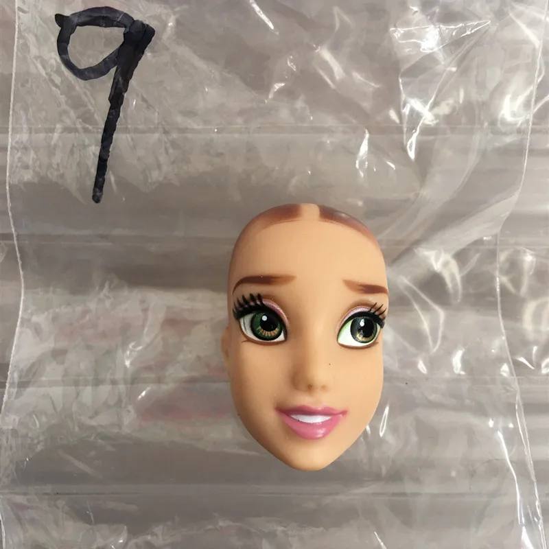 Lovely Princess Bald Head DIY Planting Long Soft Hair Doll Head Belle Snow white Baby Girl Favorite Princess Doll Part