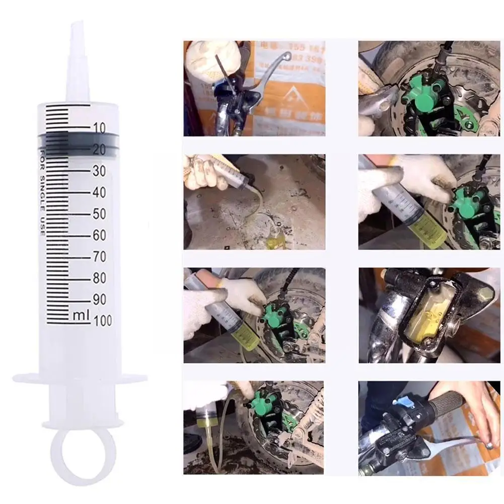 Motorcycle Bleed Kit Brake Caliper Gas Bleed Syringe Tool For Hydraulic Disc Brake Universal For Honda Kawasaki I0M7