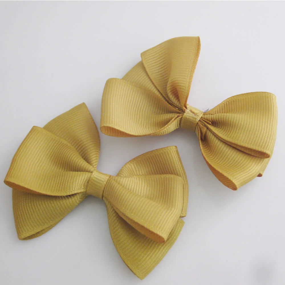 10Pcs Grosgrain Ribbon Bows 7CM DIY Headwear Bowtie DIY Decorative Clothes Accessories