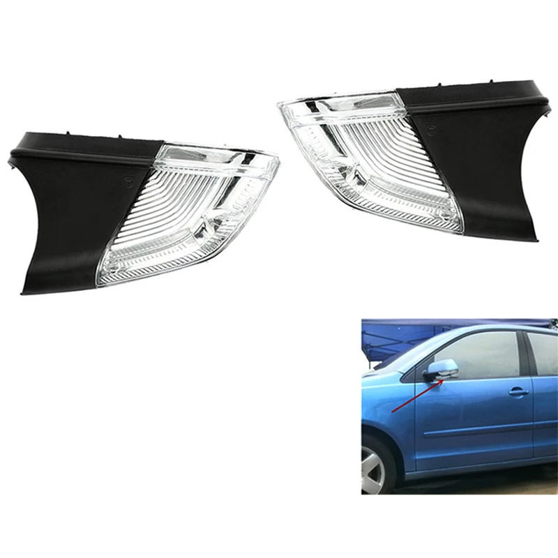 Samochód LED skrzydło kierunkowskaz w lusterku włącz wskaźnik sygnału lampy dla Skoda Octavia MK2 A5 2004-2008 1Z0949101C 1Z0949102C