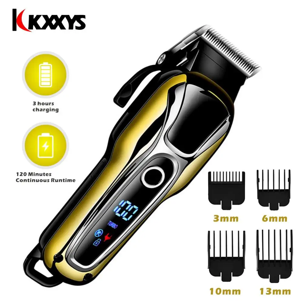 KM-1990  hair clipper professional hair Trimmer in Hair clipper for men electric trimmer LCD Display machine barber Hair cutter