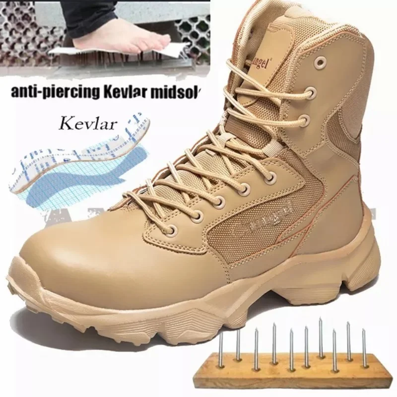 2021 Safety Work Shoes Construction Men Outdoor Steel Toe Cap Shoes Men Puncture Proof High Quality Lightweight Safety Boots