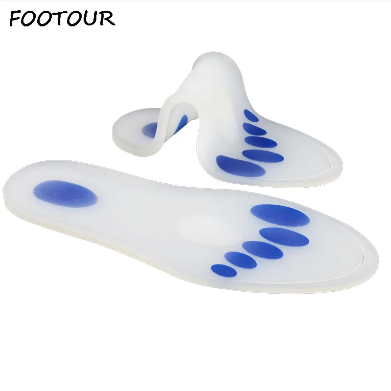 

FOOTOUR Soft Medical Silicone Gel Insoles Orthopedic Insoles Sole Pad Flatfoot for Shoes Plantar Fasciitis Feet Care Inserts