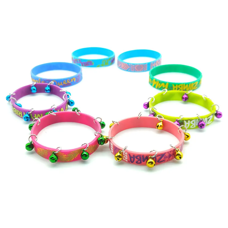 KTLPARTY 8 pz/set braccialetto in silicone moda zumba danza cinturino da polso regali per feste bomboniere per bambini