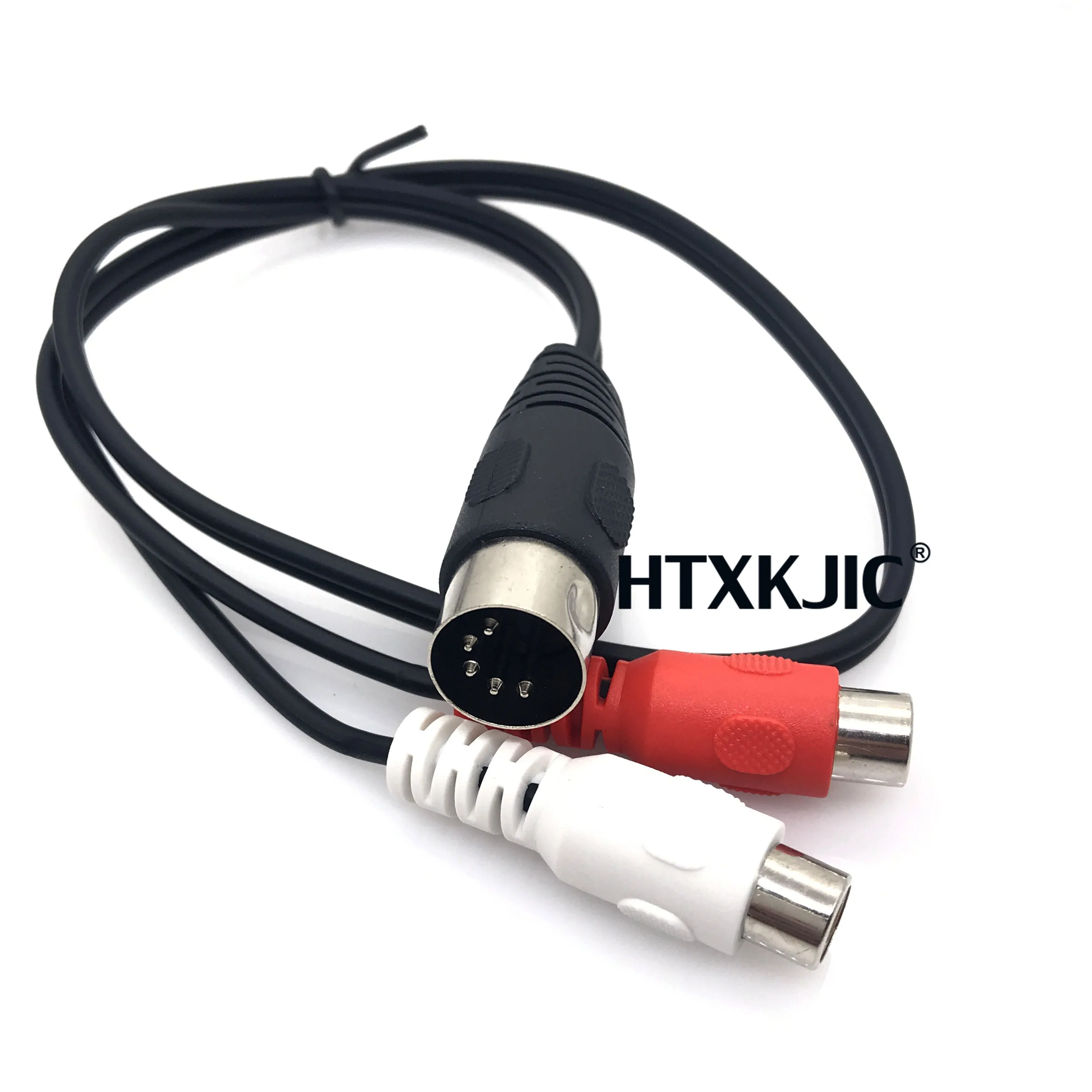 

MIDI DIN 5P Male to 2 RCA Phono Female Socket Jack MF Audio Cable 0.5M