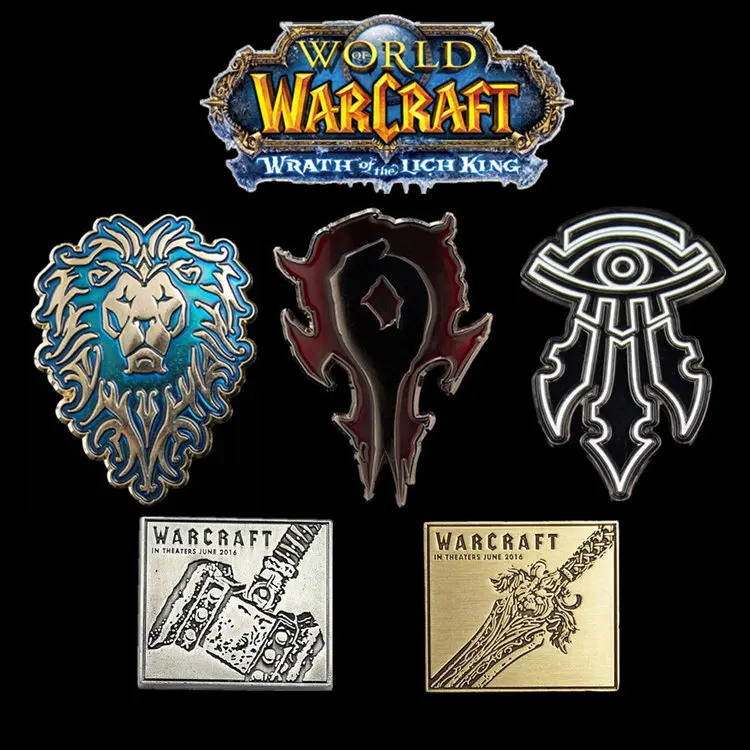 

3pcs WOW WORLD SERIES Horde Alliance Dalaran Peripheral Brooch Movies FIGURES TOY COLLECTION Anime Figure Model Toy