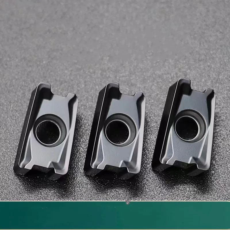10 Stuks Cnc Dubbelzijdige Snelle Feed Lnmu110408 Srge Vierkante Schouderpen Frezen Inzetstuk Verwerking Staal Rvs Lnmu 110408