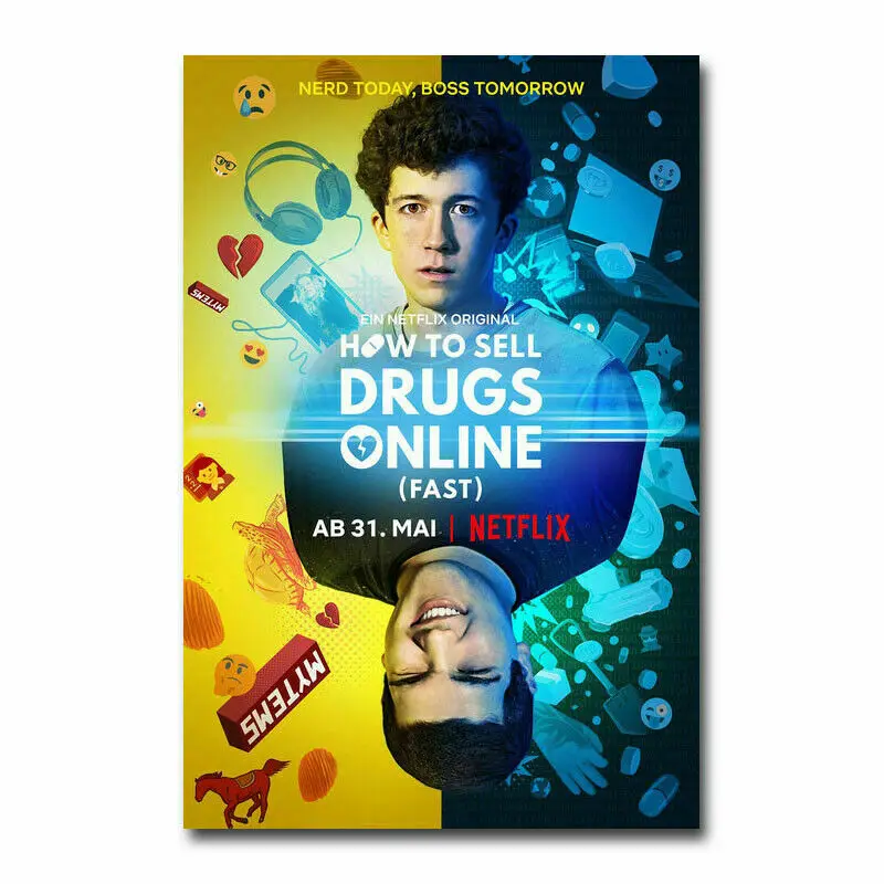 How to Sell Drugs Online Fast German TV Series Silk Fabric Wall Poster Art Decor Sticker Bright