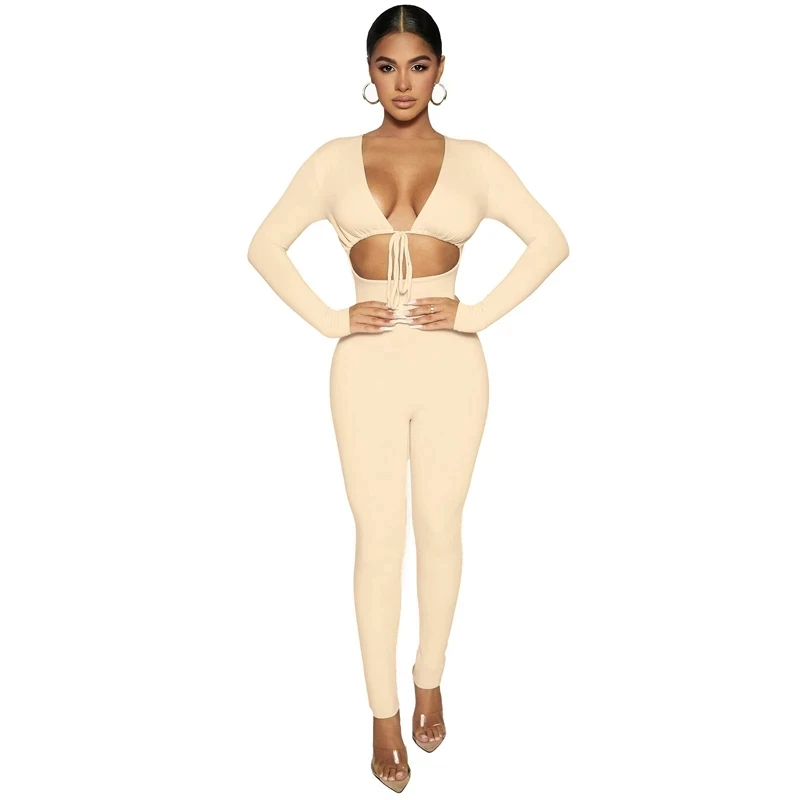 Combinaisons noires bandage amissié pour femmes, manches longues, batterie con gothique, olympiques pantalons sexy, vêtements d'été, Y2K, 2024