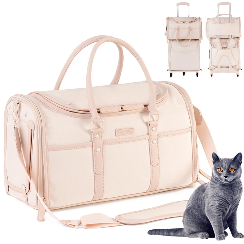 Cat Bag Comfortable Foldable Portable Pet Backpack Outdoor Travel Carrier Single-Shoulder Bag Breathable Mesh Messenger Bag